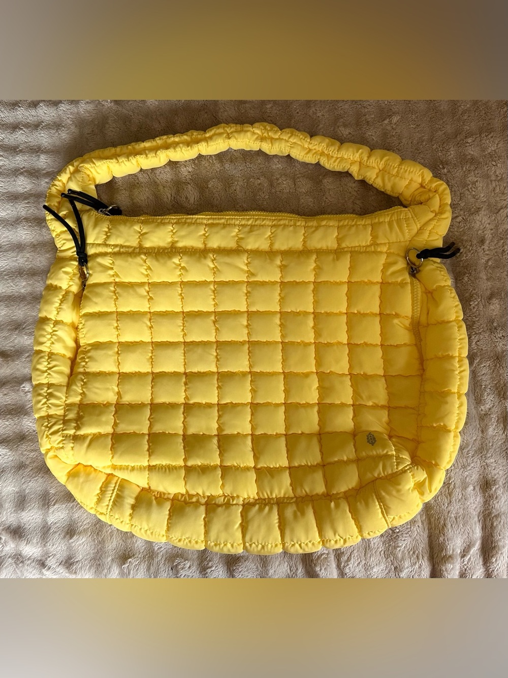 EUC FREE PEOPLE FP Movement Quilted Carryall Sun Yellow - Picture 6 of 9